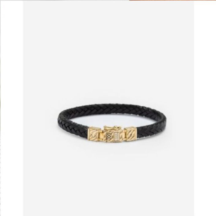 Armband Chain Leer Goud 14kt €955