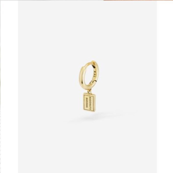 Oorbel Essential Logo 14kt Goud Single Piece €259